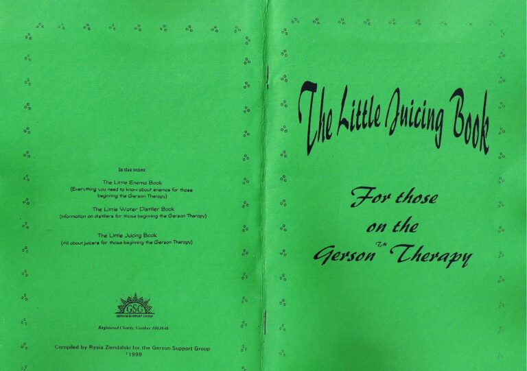 The Little Juicing Book: For those on the Gerson Therapy