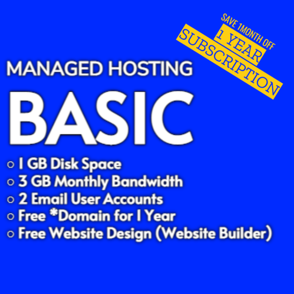 Managed Hosting (BASIC)─1 Year Subscription